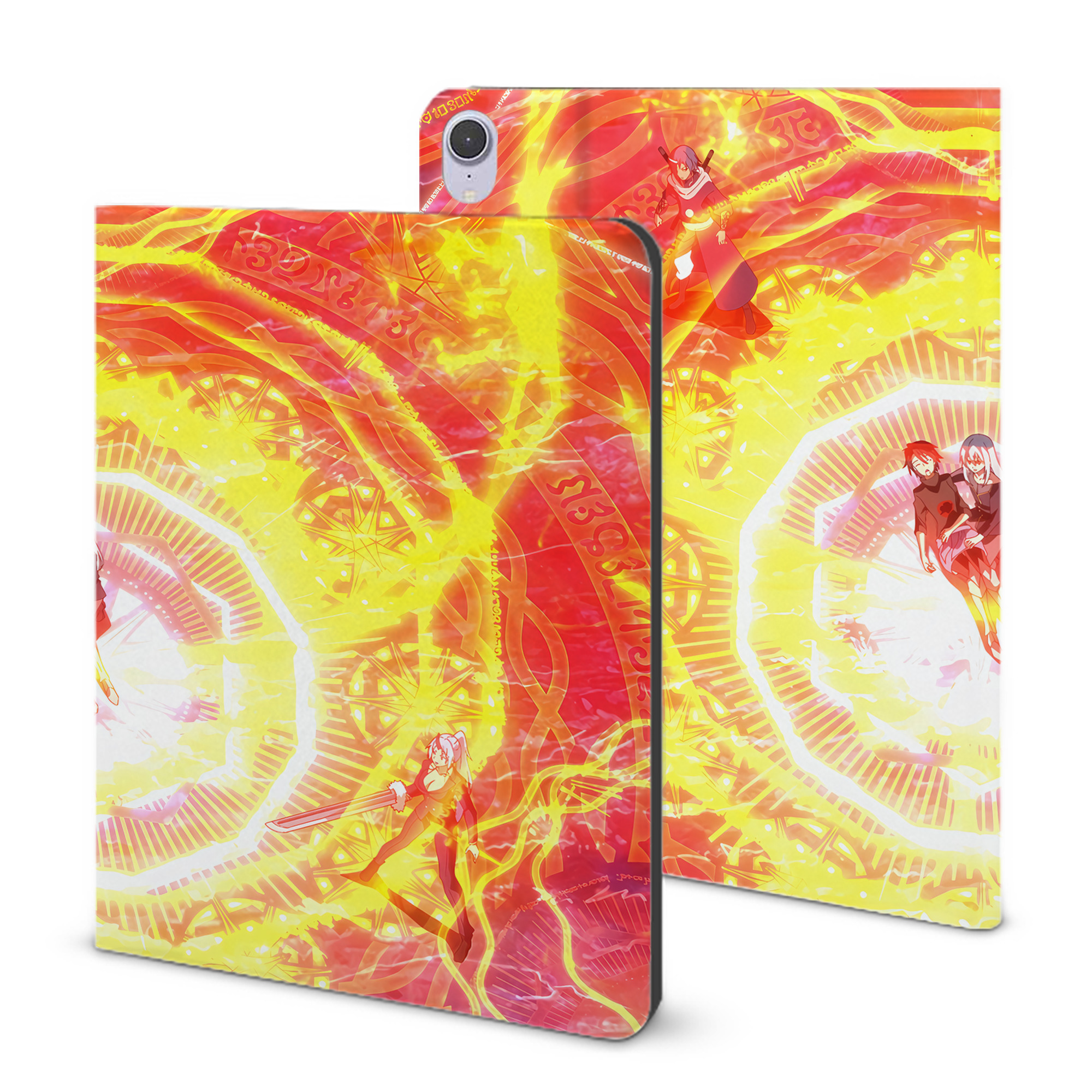 （画像用） 転スラ Regarding Reincarnated to Slime IPad ケース ブック型 PUレザー TPU 耐衝撃 軽量 薄型 ペン収納なし 全面保護 IPad 各モデル対応